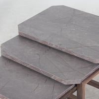 طقم طاولات خدمة سداسي خشب