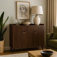 خزانة أحذية خشبية بثلاثة أبواب 120 سم