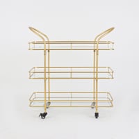 عربة تقديم كلاسيكية مستطيلة بثلاثة أدوار