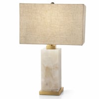 مصباح طاولة أنيق بقاعدة رخامية طبيعية مع لمسات ذهب...