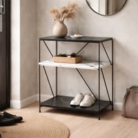 طاولة جانبية مودرن - ابيض واسود