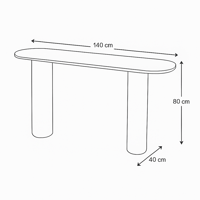 طاولة كنسول أنيقة بتصميم عصري ولون رمادي حجري، مثا...