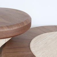 طقم طاولات لونا كيرف بتصميم عصري منحوت يجمع بين دف...