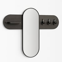 مرآة جدارية عصرية مع رف وعلّاقات تضيف تنظيمًا وأنا...