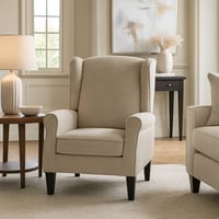 كرسي انتيكا بلون حيادي بتصميق انيق وعملي