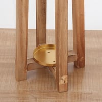 شمعدان ناتشورال - خشب ومعدن ذهبي