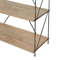 وحدة رفوف خشب ماليزي 4 ادوار متعددة الإستخدام لون...