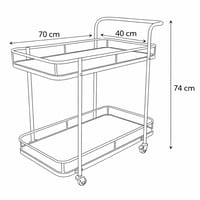 عربة تقديم كازا خشب رمادي