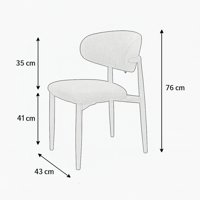 كرسي قماش اسود- قواعد معدن
