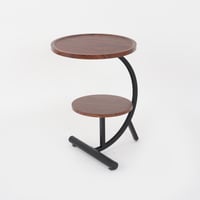 طاولة خدمة 2 سطح خشب - قواعد معدن سوداء