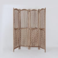 بارتشن خشب مفرغ - لون بيج - 4 قطع