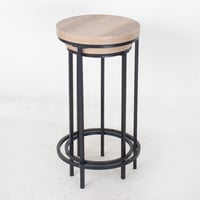 طقم طاولات خدمة قواعد حديد بأسطح خشبيه