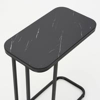 طاولة خدمة مفردة - سطح خشب أسود - قواعد معدن