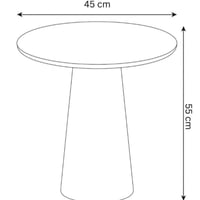 طقم طاولات بتصميم دائري أنيق، يجمع بين اللون الخشب...