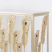 مدخل - كونسول معدن باللون الذهبي