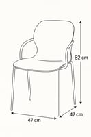 كرسي أنيق بتنجيد رمادي وهيكل معدني أسود، يجمع بين...