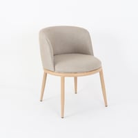 طقم طاوله مع مقعدين - لون بيج - قواعد خشب