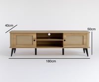 طاولة تلفزيون بلازما رِفان خشبيةفاتح 180 سم