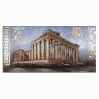 لوحة حائط عصرية كانفس - إطار خشبي مخفي - معبد يونا...