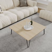 طقم طاولات أرضيه مربعه - خشب فاتح