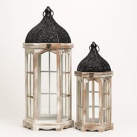 طقم فانوس ريفي - لمسات معدنية سوداء