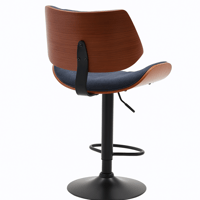 كرسي بارت كحلي بتصميم مبطّن وقاعدة معدنية قابلة لل...