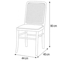 كرسي خشبي بتصميم كلاسيكي وظهر من القش، يضفي لمسة د...