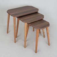 طقم طاولات خشب (الارتفاع 55-51-47 سم)