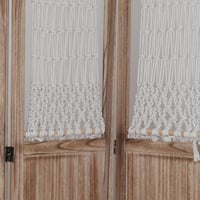 بارتشن خشب - جزء علوي مغطي بالقماش - 4 قطع