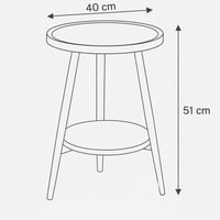 طاولة جانبية خشبية بقاعدة سوداء أنيقة وتصميم بسيط...