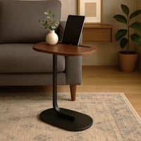 طاولة خدمة أوبتيمو - سطح بني بمجرى مدمج - قاعدة مع...