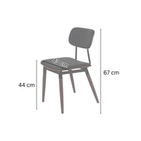 كرسي جلد أسود - قواعد معدن شكل خشبي