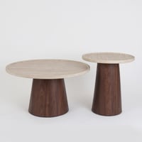 طقم طاولتين بتصميم عصري من الخشب MDF