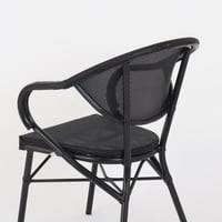 طقم جلسة خارجية معدن - 3 قطع - أسود