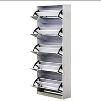 خزانة أحذية بمرآة أنيقة، توفر تخزين عملي ولمسة ديك...