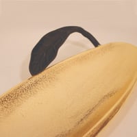 صحن تقديم فاخرذهبي بشكل ورقة