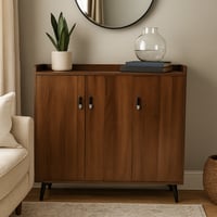 خزانة أحذية خشبية بثلاثة أبواب 100 سم