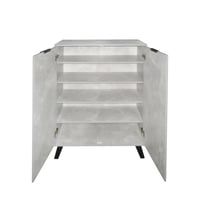 دولاب جزم عصري بتشطيب خشبي، مزخرف بنمط هندسي فاتح،...