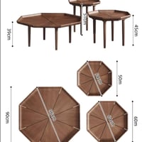طقم طاولات بتصميم هندسي مميز مستوحى من الأشكال الس...
