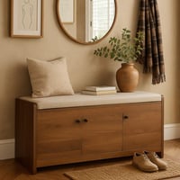 مقعد تخزين عملي بتصميم أنيق، يجمع بين الراحة والتن...