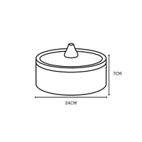 علبة ديكورية أنيقة بغطاء ذهبي بتصميم ورقة فخم.