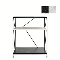 طاولة جانبية مودرن - ابيض واسود