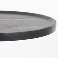 طاولة خدمة خشب بقواعد خزف سوداء