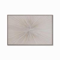 لوحة كانفس ثلاثية الأبعاد - تصميم إشعاعي - لون بيج