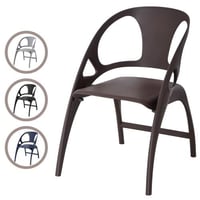 كرسي بلاستيك تصفيط اسود