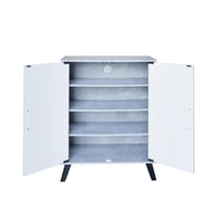 خزانة تنظيم الأحذية خشب ماليزي بابين 4 مستويات , ر...