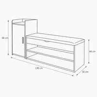 خزانة إنترسمارت مع وسادة جانبيه