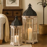 طقم فانوس ريفي - لمسات معدنية سوداء