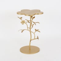 طاولة خدمة معدن شكل ورود - لون ذهبي