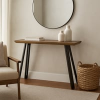 استاند مدخل - سطح خشب - قواعد حديد